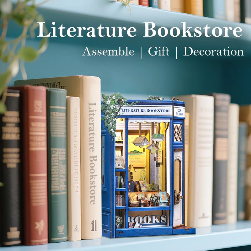 BOOK NOOK KIT - DIY- Librairie Littéraire - 186pc Eclairage LED