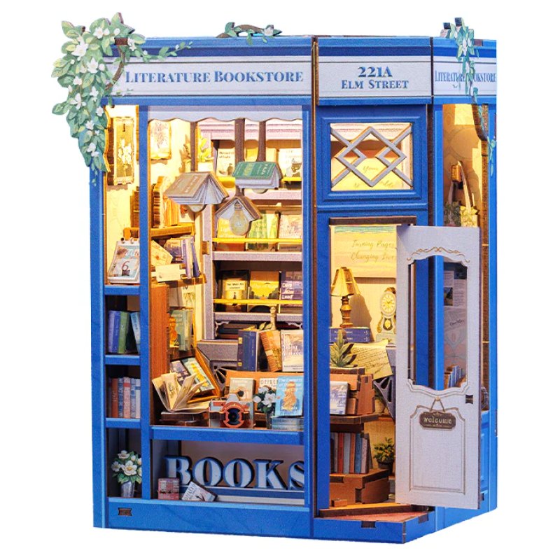 BOOK NOOK KIT - DIY- Librairie Littéraire - 186pc Eclairage LED