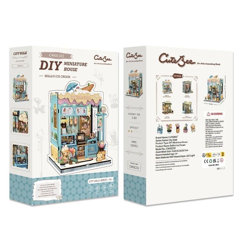 MINIATURE HOUSE - DIY- Glacier Bella - 225pc Eclairage LED