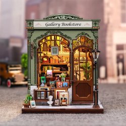 MINIATURE HOUSE - DIY- Galerie Librairie - 246pc Eclairage LED