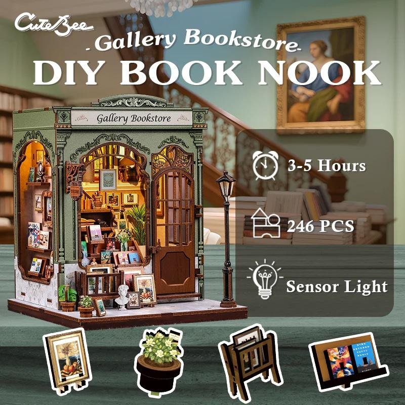MINIATURE HOUSE - DIY- Galerie Librairie - 246pc Eclairage LED