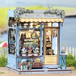 MINIATURE HOUSE - DIY- La Fleur Bleue d'Anna - 255pc Eclairage LED