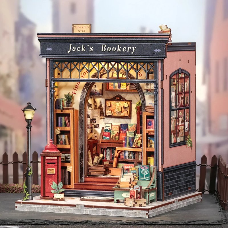 MINIATURE HOUSE - DIY- La Librairie de Jack - 330pc Eclairage LED