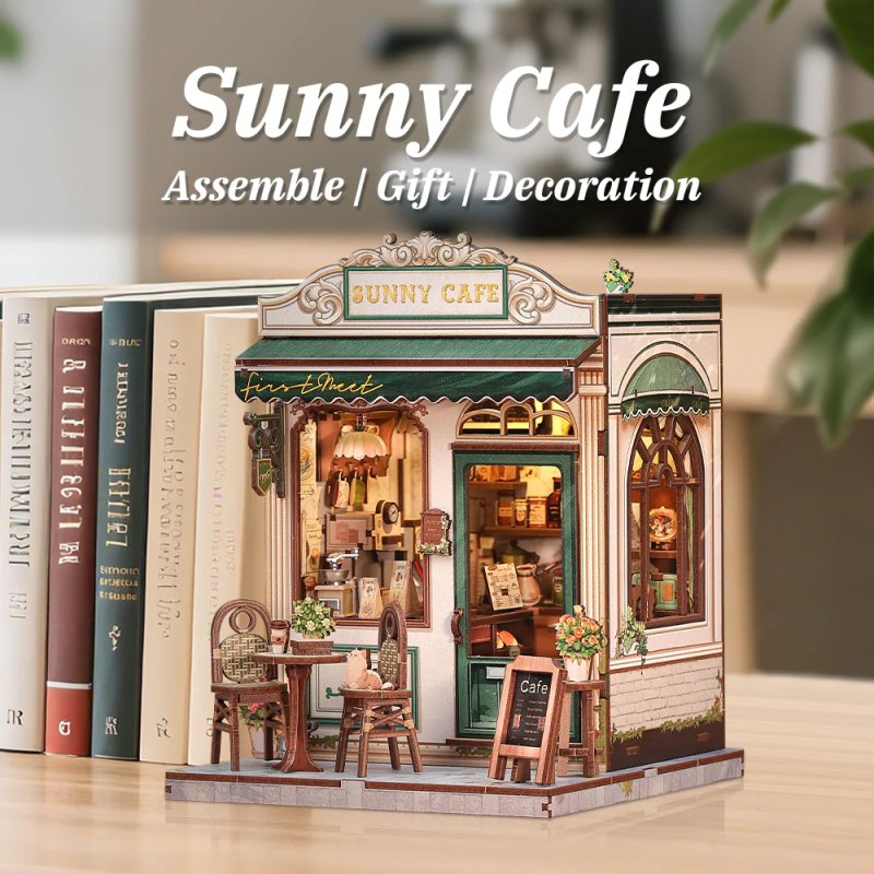 MINIATURE HOUSE - DIY- Café Sunny - 233pc Eclairage LED