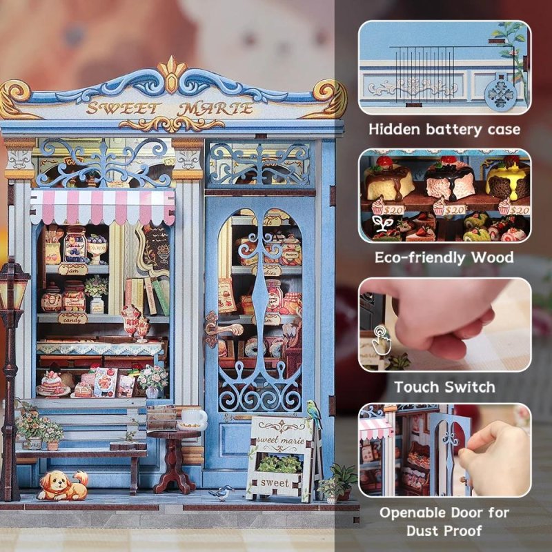 MINIATURE HOUSE - DIY- Sweet Marie - 242pc Eclairage LED