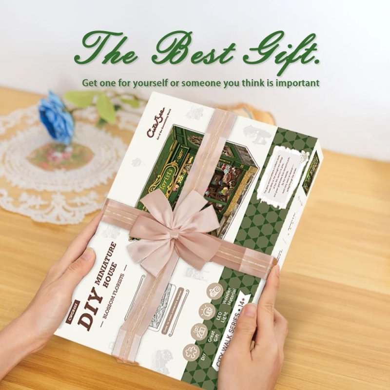 MINIATURE HOUSE - DIY - Fleuriste - 265pc Eclairage LED