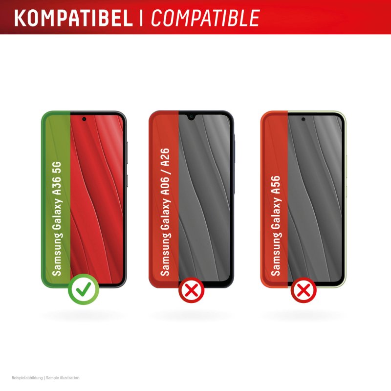 Displex Screen Protector Case for Samsung Galaxy A36, Eco Mounting Frame, scratch resistant