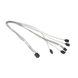 Supermicro MiniSAS HD / 4 SATA 0.7 m Blanc