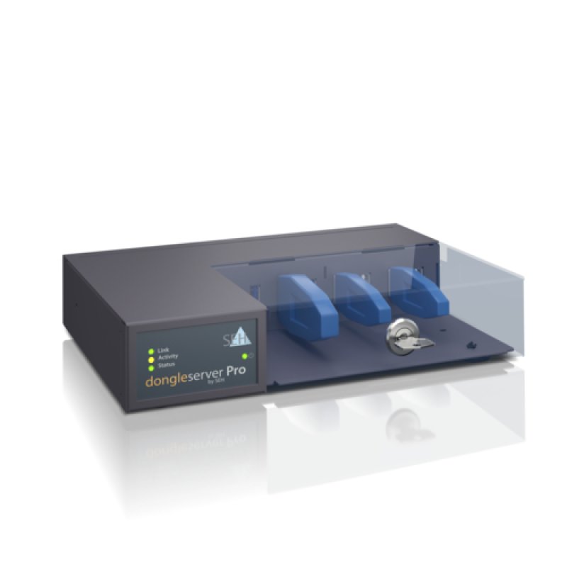 SEH dongleserver Pro print server Ethernet LAN Black, Blue