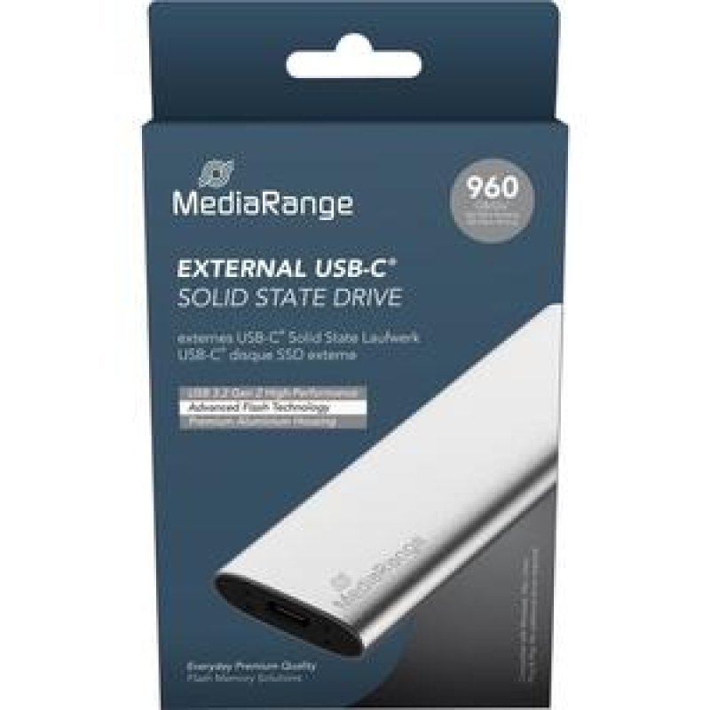 Disque Externe Ssd Mediarange MR1103 - 960Go  - Type C - Argent
