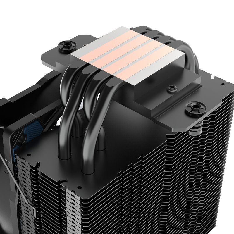 Akasa AK-CC4021HP01V1 système de refroidissement d’ordinateur Processeur Refroidisseur d'air 12 cm Aluminium, Noir,