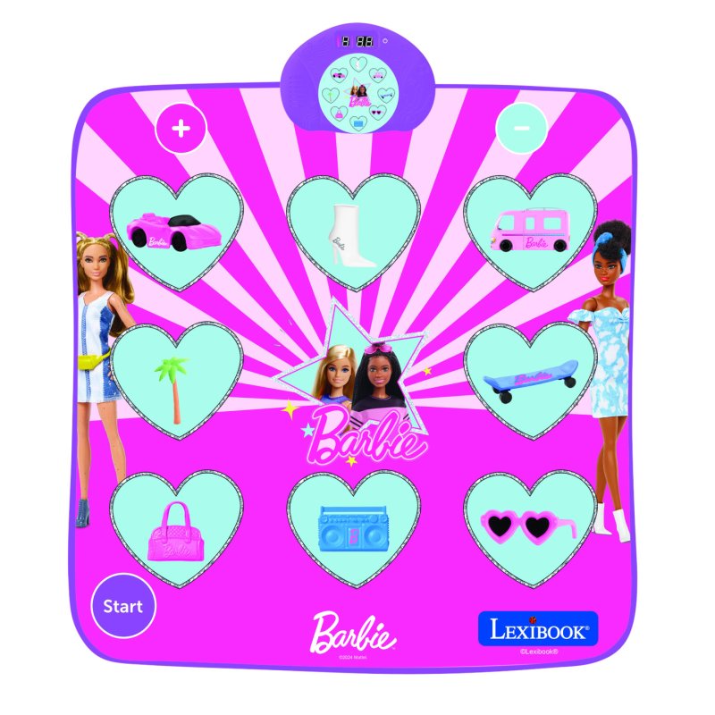 Lexibook - Electronic, bluetooth and luminous dance mat Barbie (DM10BB)