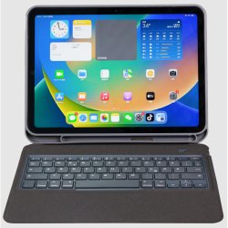 Deqster Slim Keyboard 2 für 13" Apple iPad Air(M2/M3), QWERTZ, DE-Layout, Grau