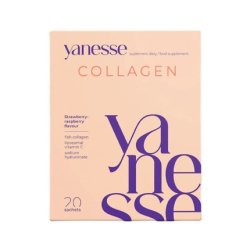 Yanesse Collagen Dietary Supplement Powder Strawberryraspberry Flavor 20 Sachets