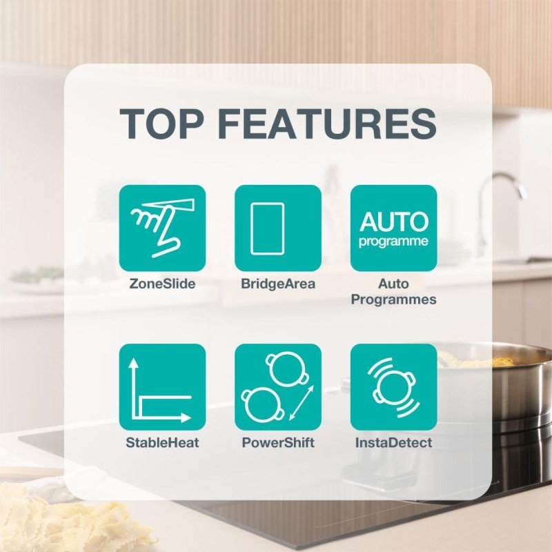 Gorenje GI8432BSCWF Black Built-in 60 cm Zone induction hob 4 zone(s)