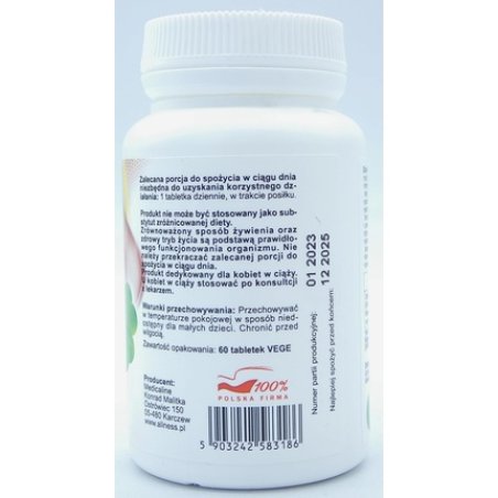 Aliness Folate for Pregnant Women 800mcg Folic Acid Supplement Vegan Vegetarian 60 Tablets