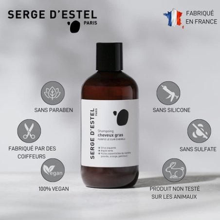 Serge D'Estel Paris Anti-Dandruff Sulphate-Free Shampoo Vegan Formula with Tea Tree