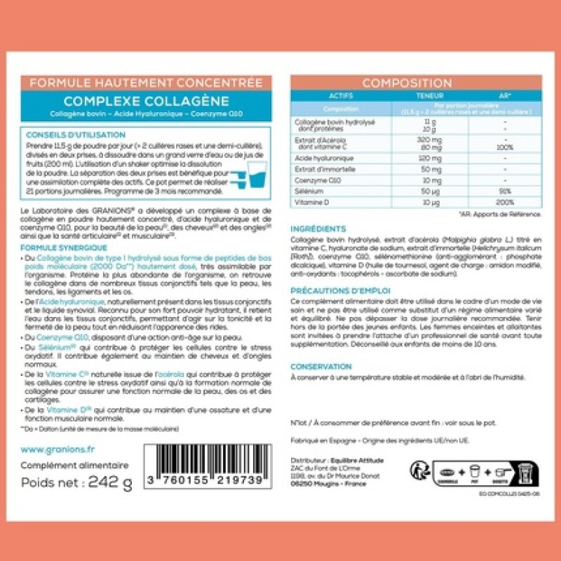 Granions Collagen and Hyaluronic Acid Complex No. 1