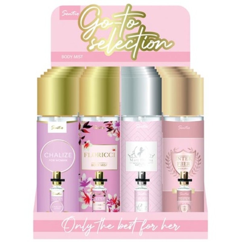 Sentio Sentio Bodymist Perfume 100ml Mix 4 Assorted 20pcs Display 4 Testers