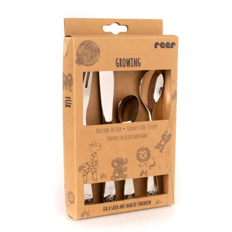 reer 22238 Couverts pour enfants en bas âge Acier inoxydable