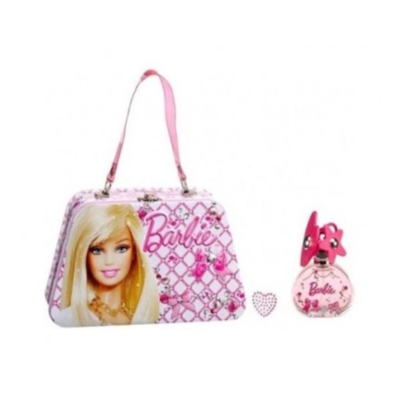 Barbie Eau De Toilette Child Set 100 Milliliters With Glitter Sticker And Case