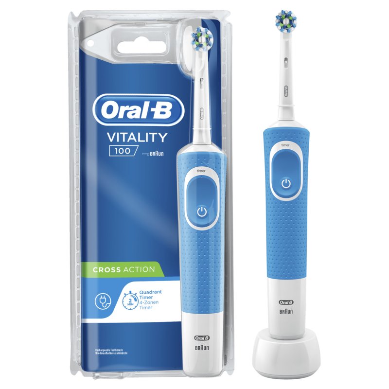 Oral-B Vitality 100 Blue Cross Action Brosse À Dents Électrique Par Braun