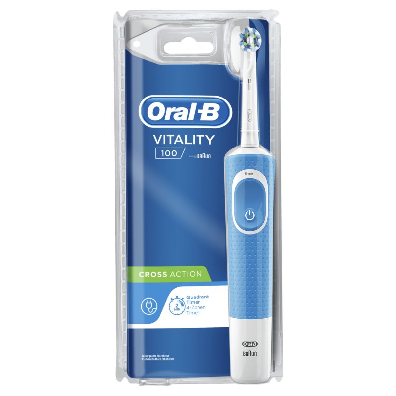 Oralb Oralb Vitality 100 Crossaction Electric Toothbrush Blue