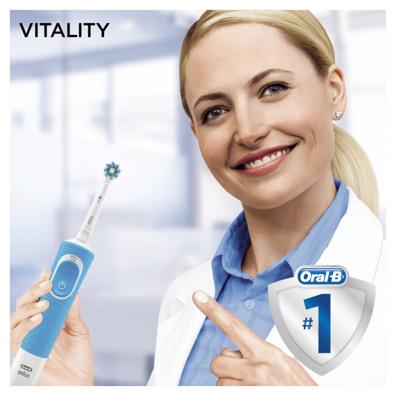 Oralb Oralb Vitality 100 Crossaction Electric Toothbrush Blue