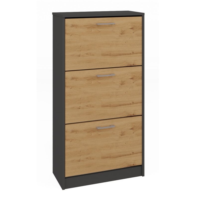 Topeshop PAULA ANT/ART shoe organizer Closed Anthracite Oak