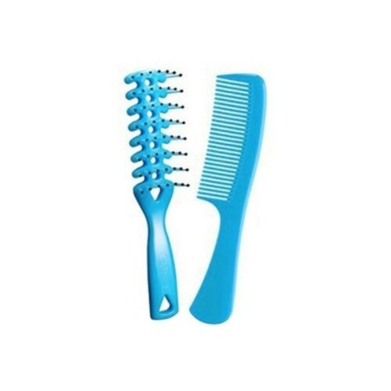 BOREAL Brush Set with Blue Comb for Hair