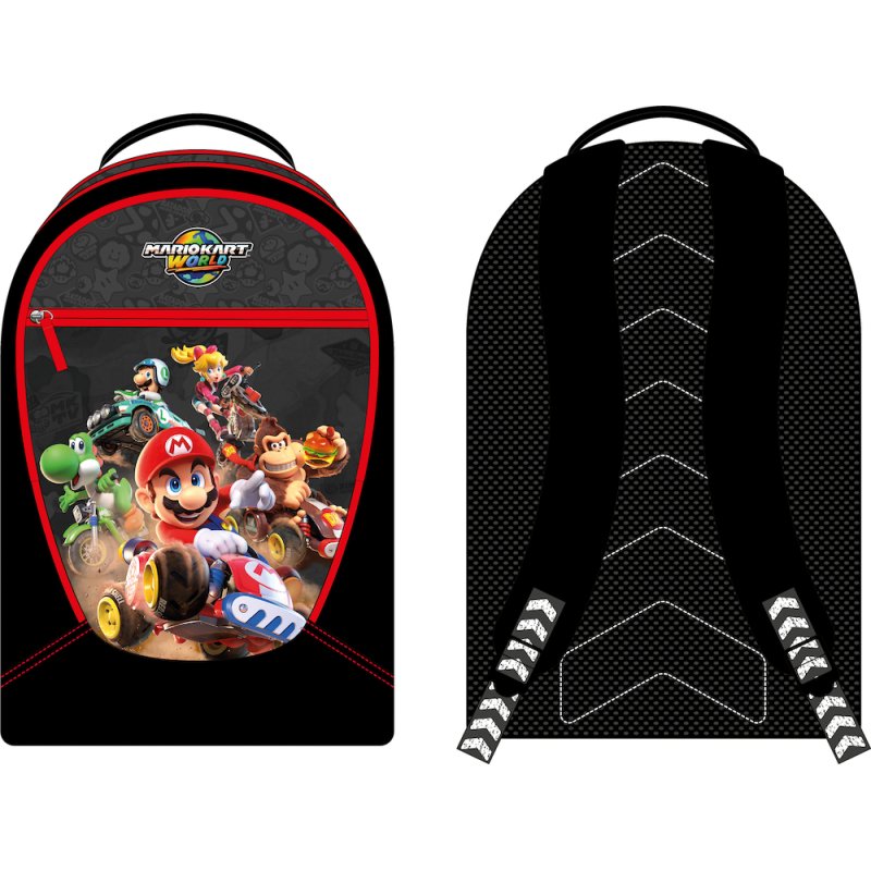MARIO KART WORLD - Sac à Dos 3 Compartiments '32x45x18cm'