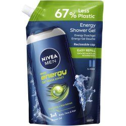 NIVEA MEN Energy 500 ml Gel douche Hommes Corps, visage et cheveux