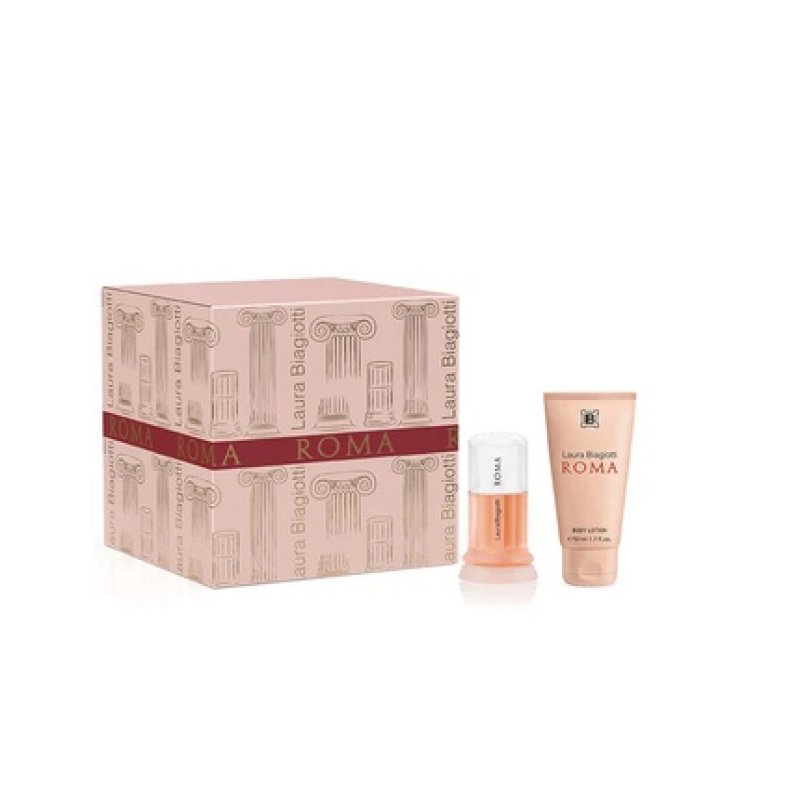 Laura Biagiotti Roma F Eau De Toilette 25 Milliliters Vaporizer Body Lotion 50 Milliliters