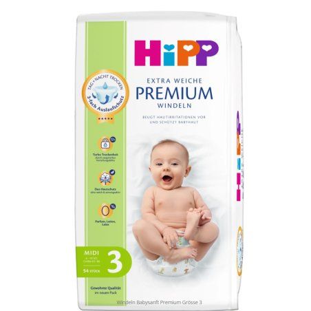 Hipp Mid Wind Group 3 Diapers For 610 Kg 54 Pieces