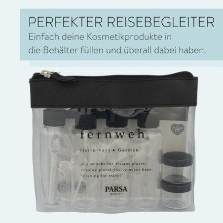 Parsa Beauty 7 Piece Travel Refill Set 100ml Refillable Travel Bottles