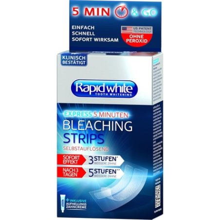 Rapid White Bleaching Strips for Whiter Teeth in 3 Steps
