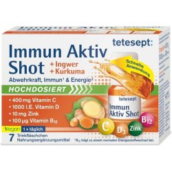 Tetesept Immune Active Turmeric Ginger Shot 7 Drinking Bottles High Dose