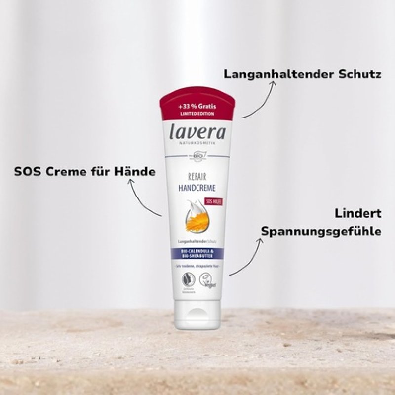 Lavera Repair Hand Cream 33ml - Soothes and Nourishes