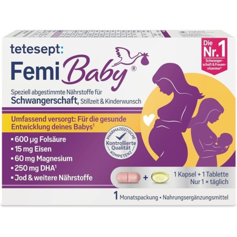 Tetesept Femi Baby 16 Nutrients for Trying to Conceive, Pregnancy & Breastfeeding