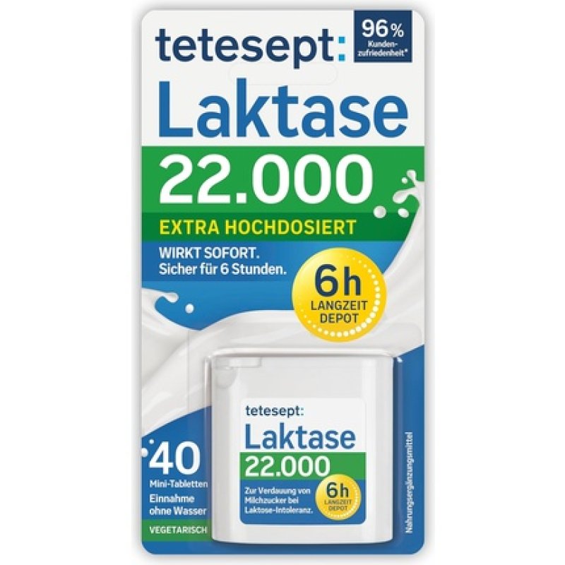 Tetesept Lactase 22000 40 Tablets