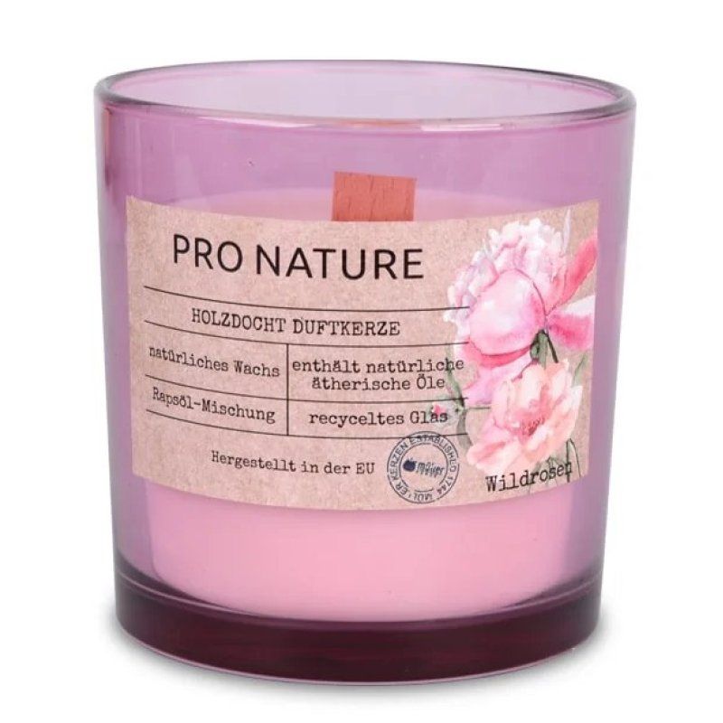 Müller Kerzen Pro Nature wax candle Cylinder Rose 1 pc(s)