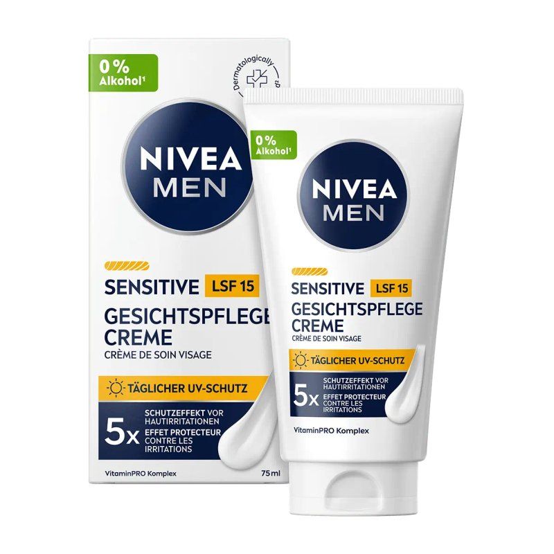 Nivea Men Creme Sensitive Spf 15 75ml Moisturizer For Sensitive Skin