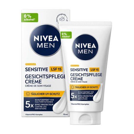 Nivea Men Creme Sensitive Spf 15 75ml Moisturizer For Sensitive Skin