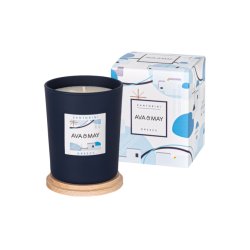 AVA & MAY CA-SA-NEW bougie en cire Cylindre CEDAR, Romarin Bleu, Blanc, Bois 1 pièce(s)