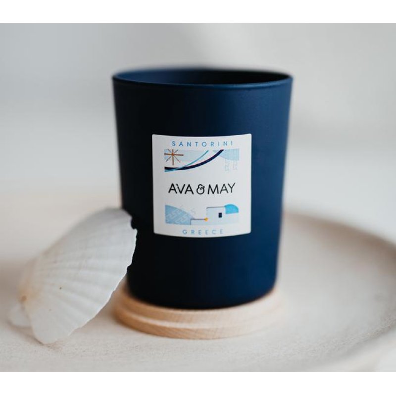 AVA & MAY CA-SA-NEW bougie en cire Cylindre CEDAR, Romarin Bleu, Blanc, Bois 1 pièce(s)