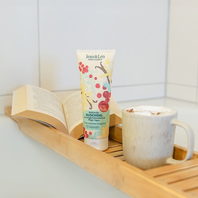 Jean & Len Cranberry & Vanilla Shower Gel pH Balanced for Skin Invigorating Shower Experience