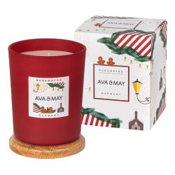 AVA & MAY CA-NU24-180 wax candle Cylinder Carnation, Cinnamon, Ginger Red, White 1 pc(s)