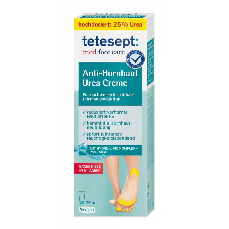 Tetesept Anti-Hornhaut Urea Creme 75 ml Foot cream