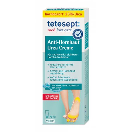 Tetesept Anti-Hornhaut Urea Creme 75 ml Crème de pieds