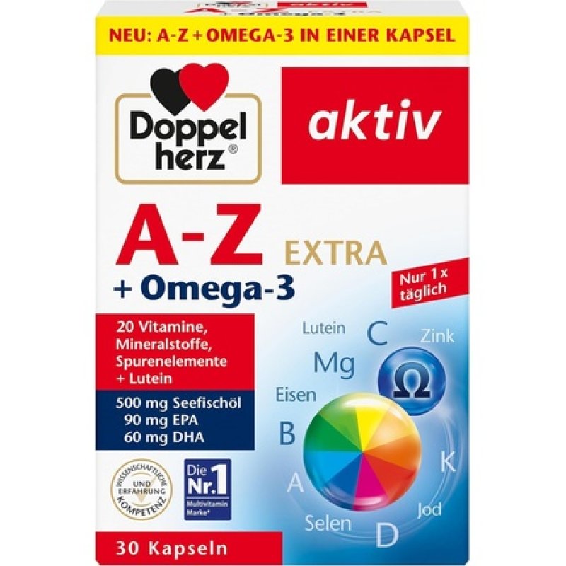 Doppelherz Omega 3 Extra with 20 Vitamins, Minerals & Trace Elements